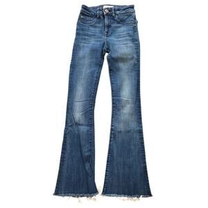 DL1961 Heather High Rise Flare Jeans Blue Dark Wash Size 24